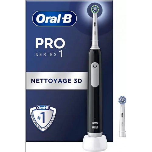 Brosse à dent Elec Noire Oral-B Pro 1 + 1 brossette