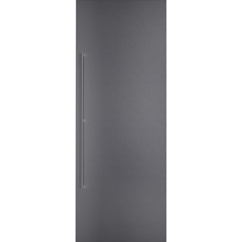 Façade de porte en inox brossé foncé, avec poignée inox. Pour RVC et RVF, niche