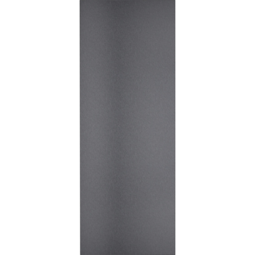 Porte en inox brossé foncé, sans poignée. Pour RVC et RVF, niche largeur 76.2 c