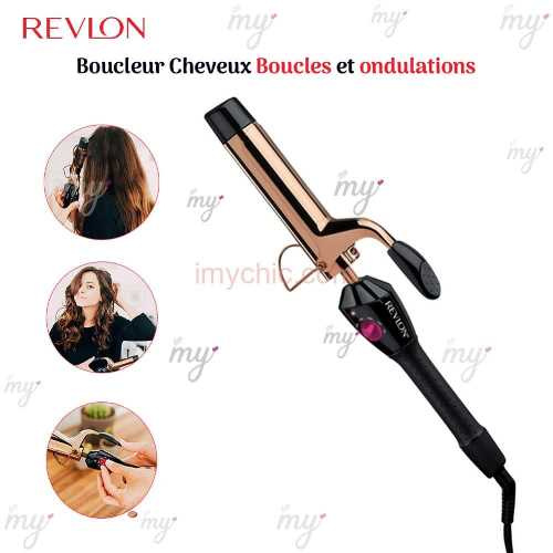 FER A BOUCLER LONG-LASTING CURL & WAVE Technologie Or Rose, barillet de Ø 32mm C