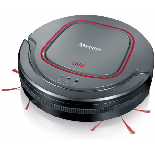 Robot aspirateur, noir/gris platine/ grenat, autonomie de 90 min/100m², réservoi