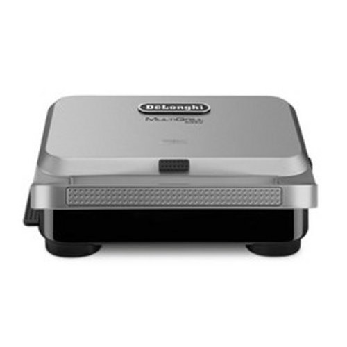 Silver,  with 2 sets of removable die-cast plates (grill+waffle)
