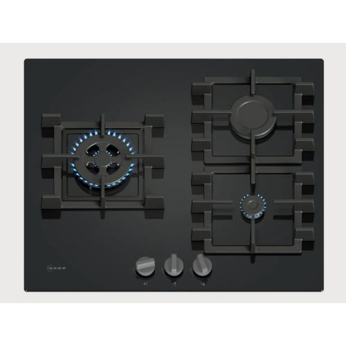 Design   Surface en verre trempé, Noir  Supports individuels en fonte   Confort