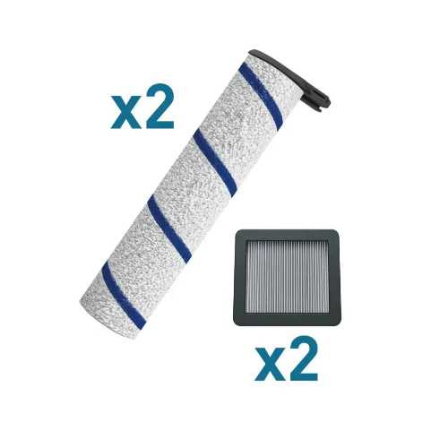 Acces. kit 2 filtres + 2 brosses rouleau X-Clean7